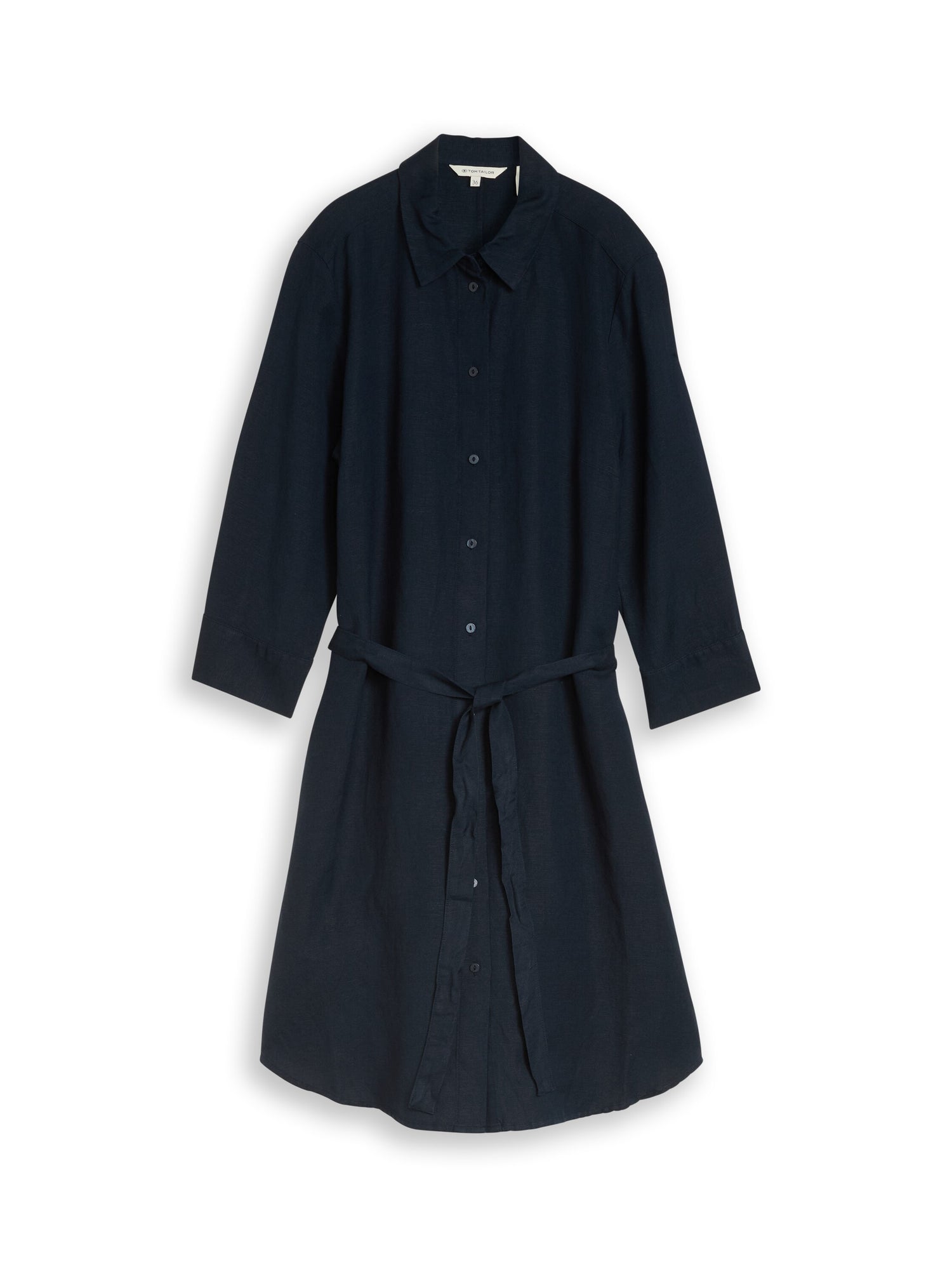 Blusenkleid mit Leinenanteil