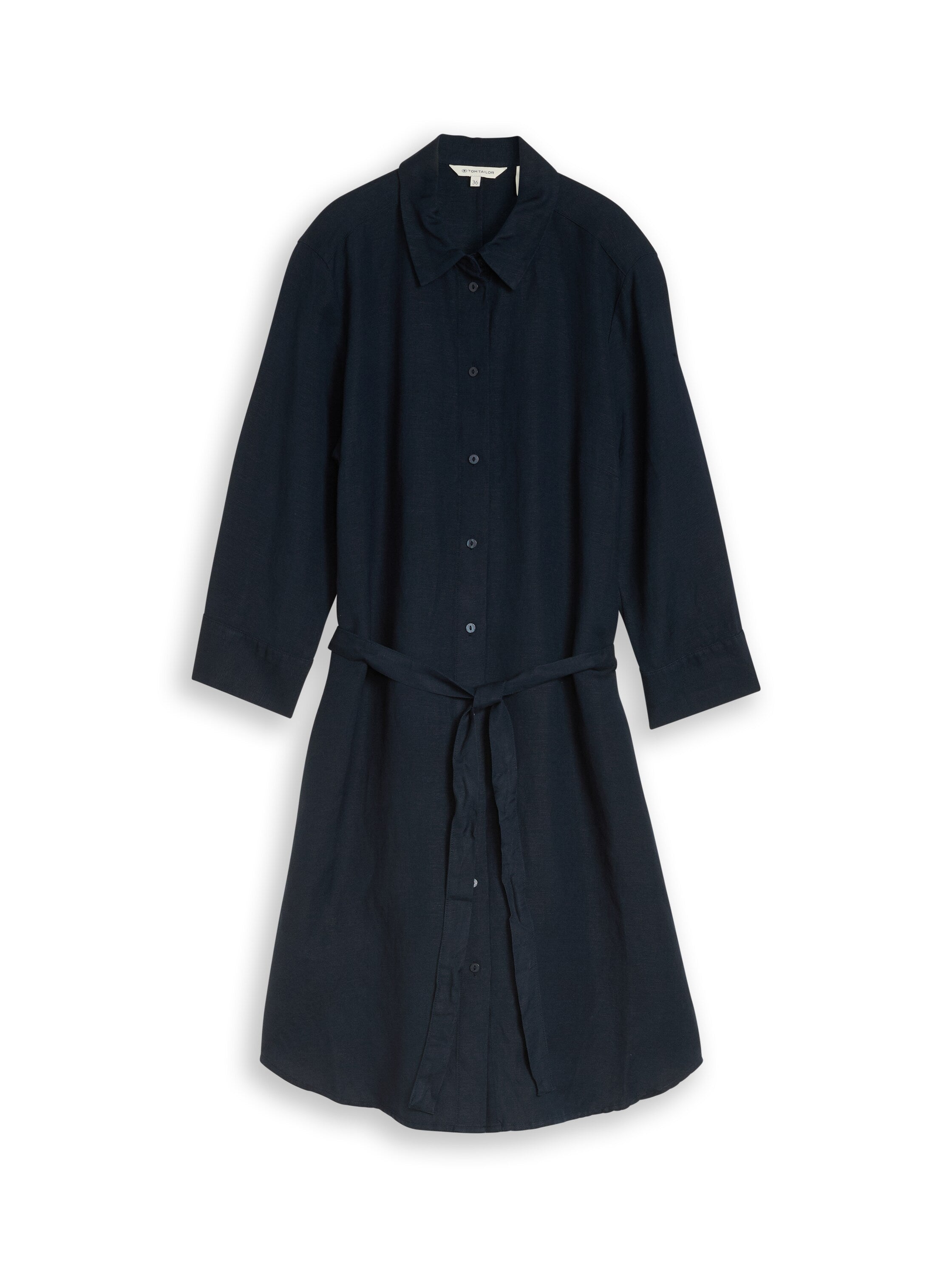 Blusenkleid mit Leinenanteil