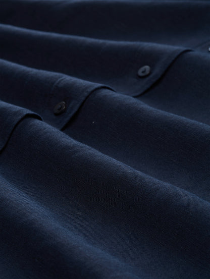 Blusenkleid mit Leinenanteil
