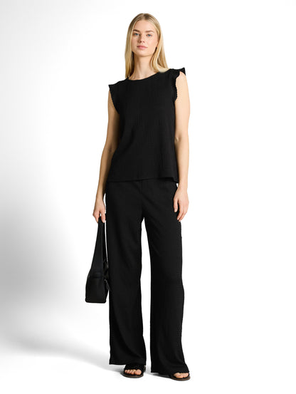Crinkle Wide Leg Hose