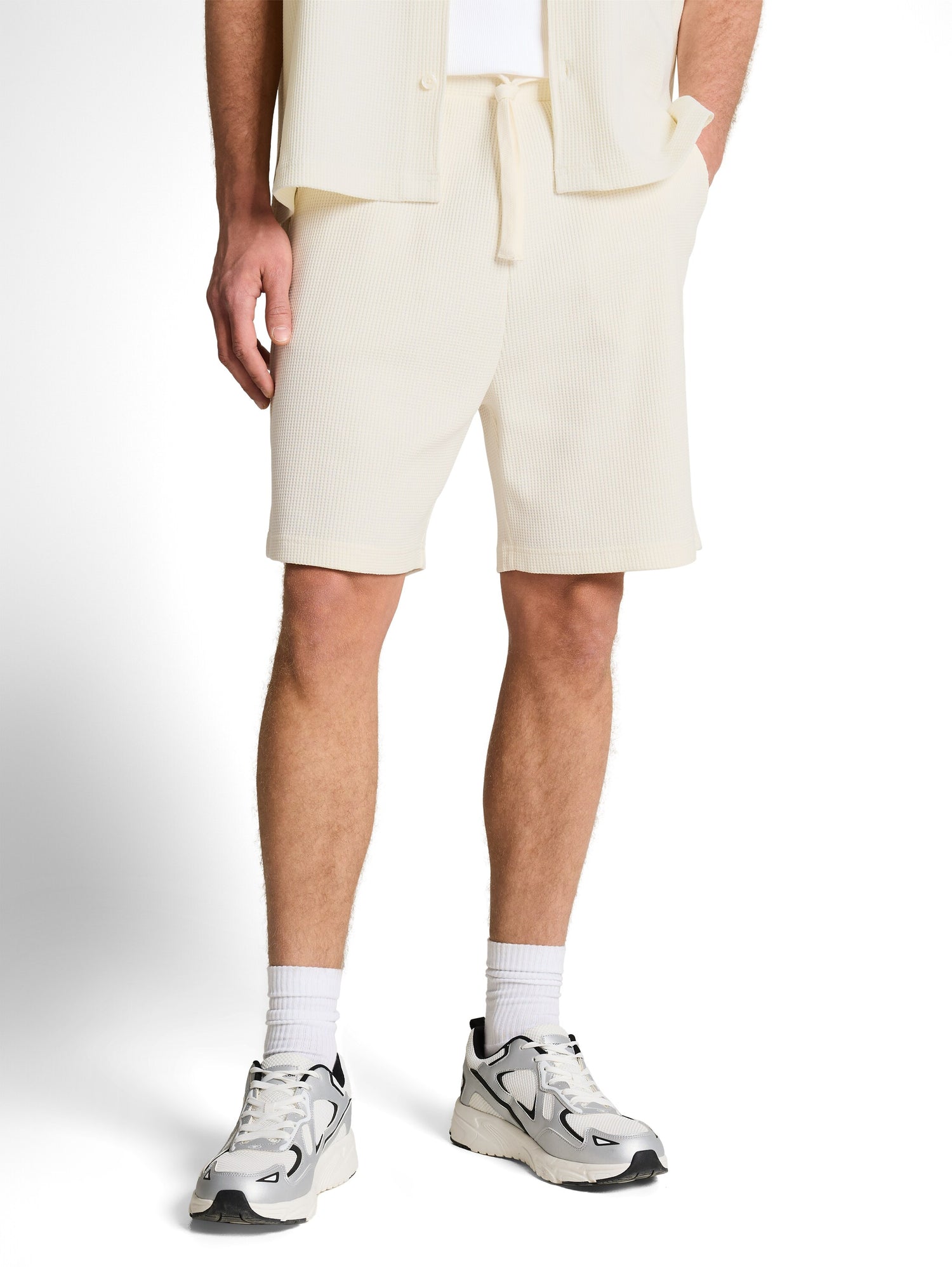 Relaxed Shorts mit Waffelstruktur