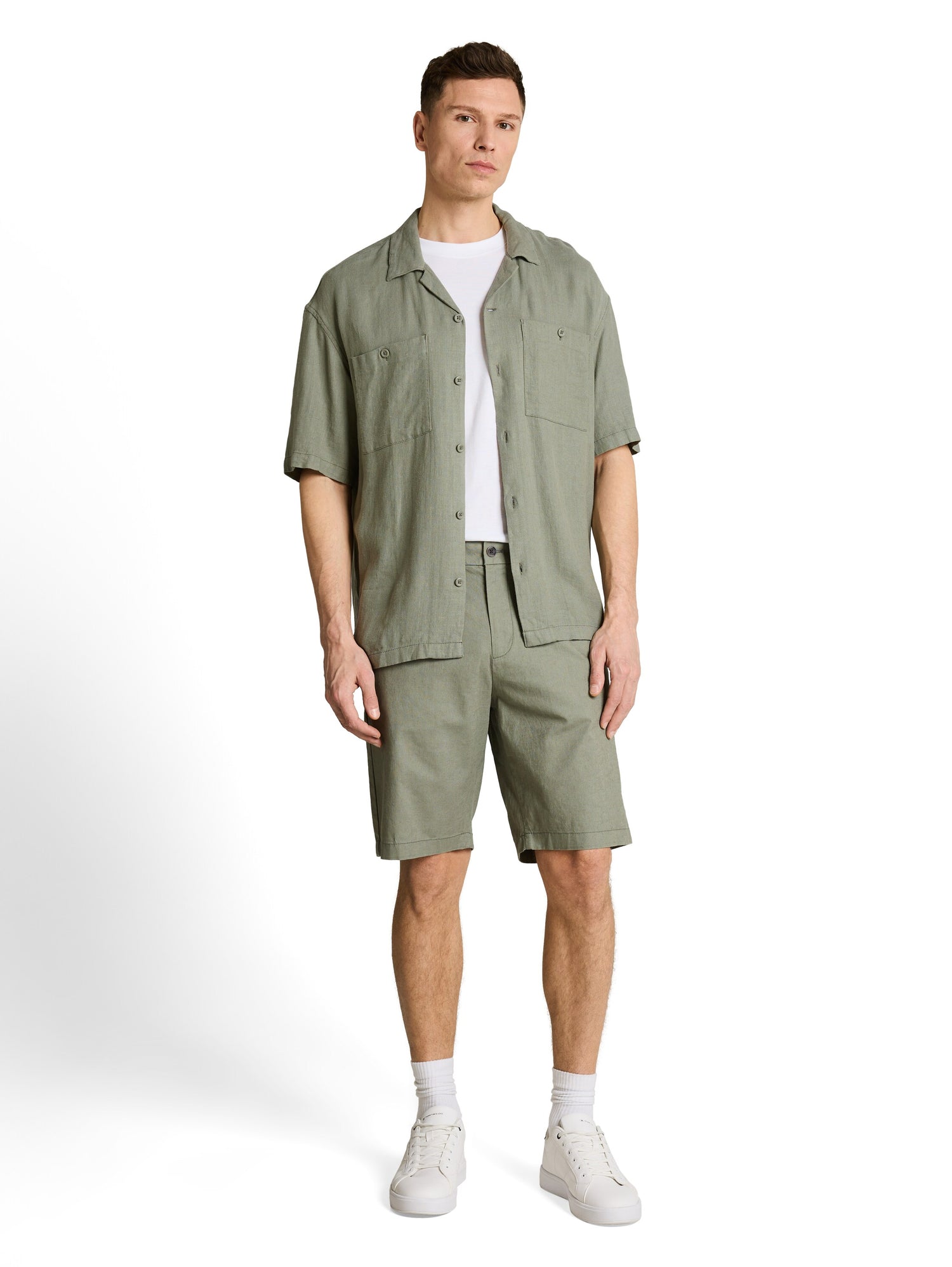 TTRELAXED Chino Shorts mit Leinenanteil