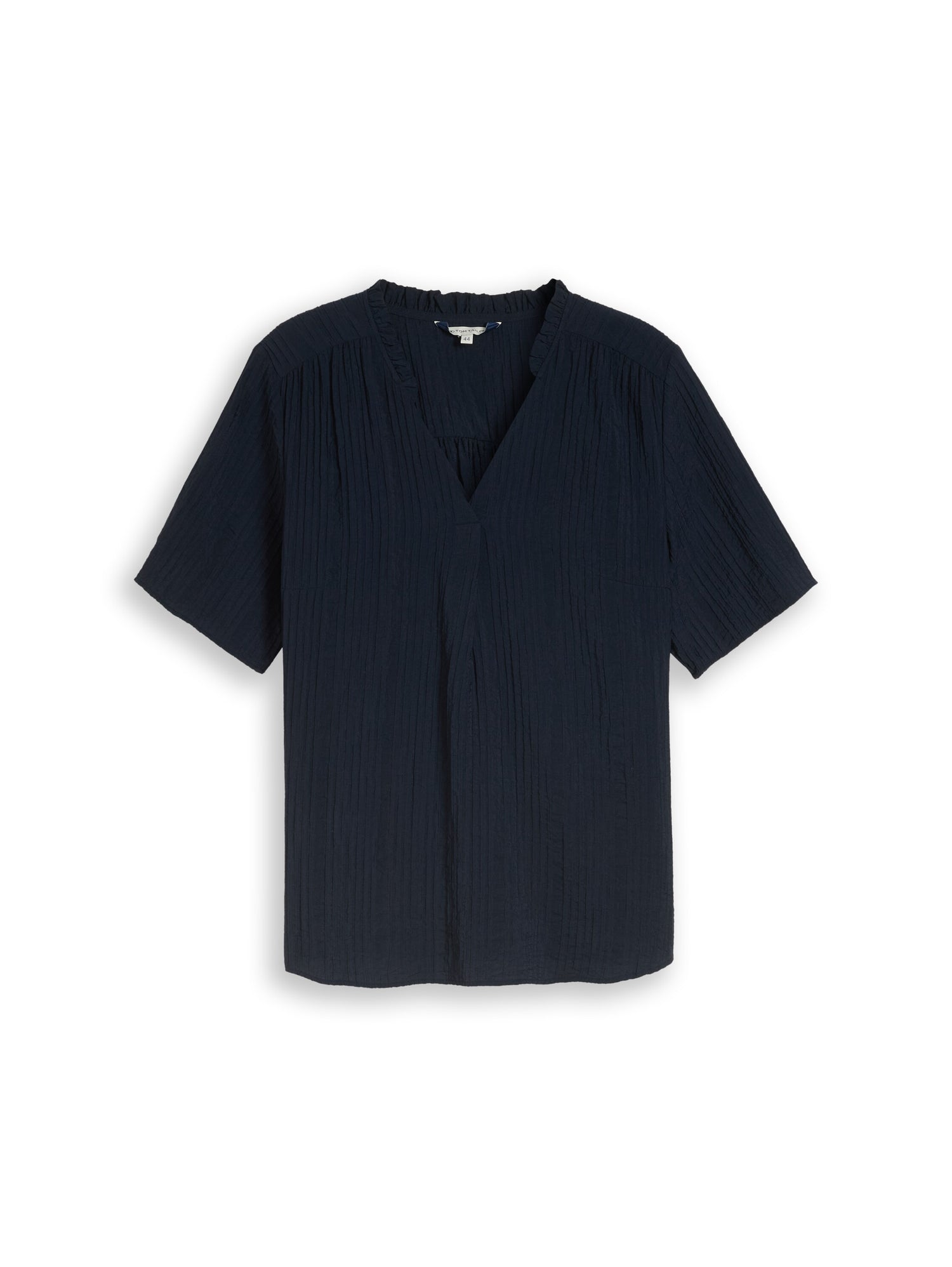 Plus Size - Crinkle Bluse mit V-Ausschnitt