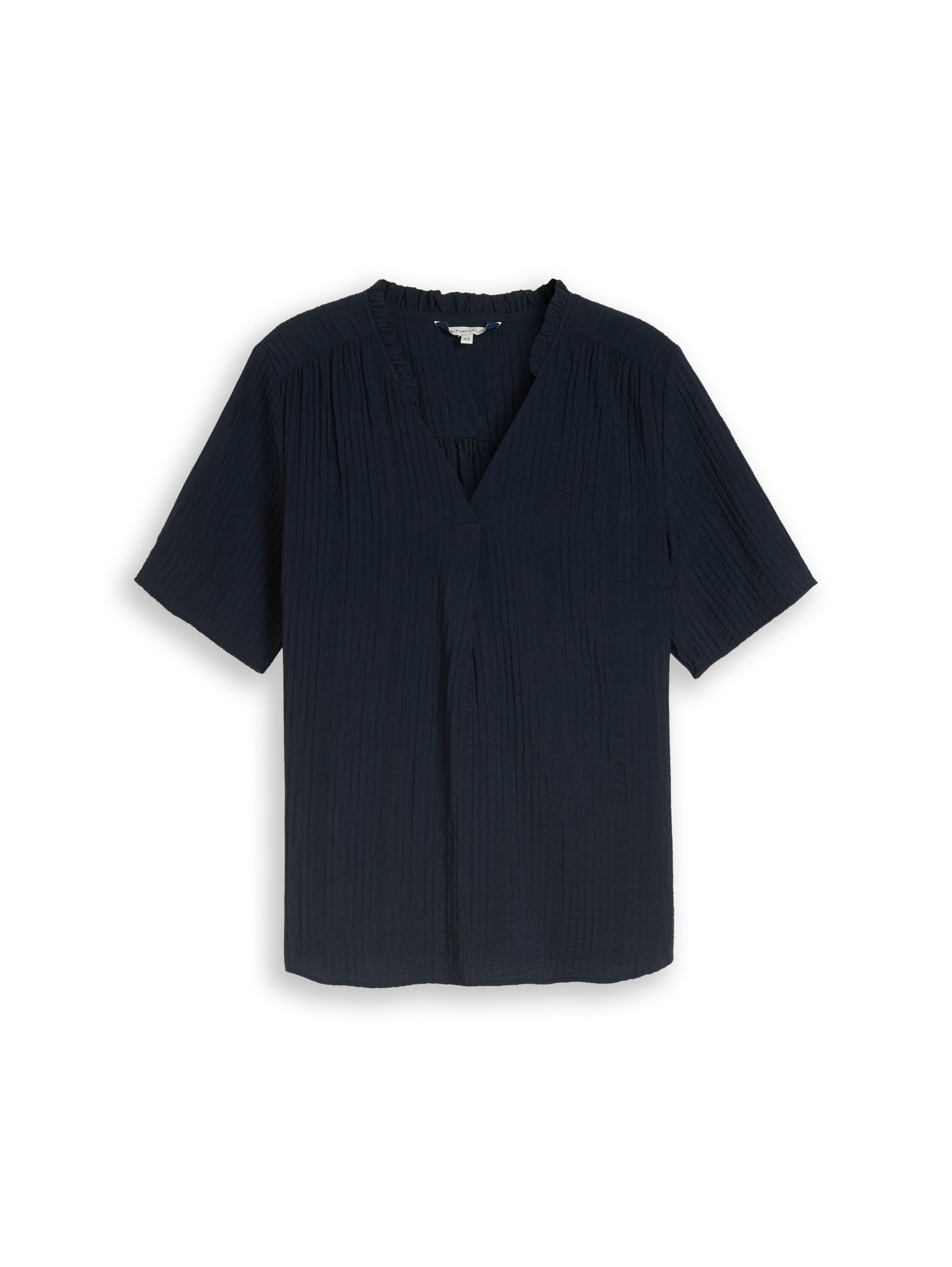 Plus Size - Crinkle Bluse mit V-Ausschnitt