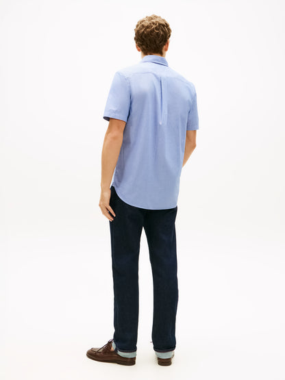 Regular Fit Houndstooth Short Sleeve Shirt