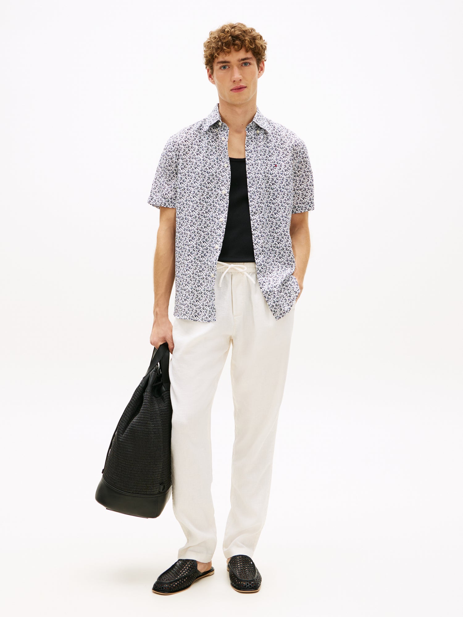 Regular Fit Tropical Print Short Sleeve Shirt