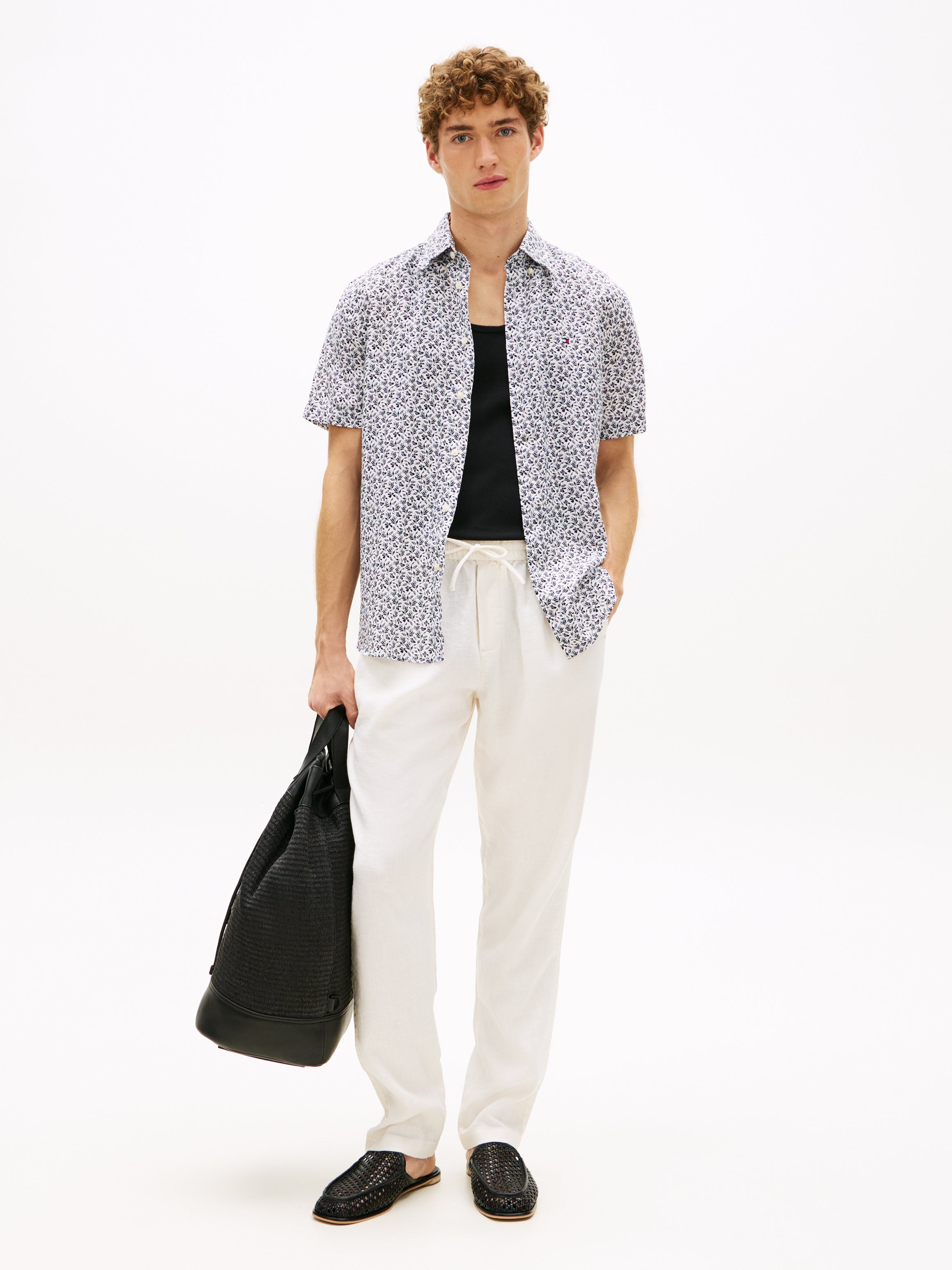 Regular Fit Tropical Print Short Sleeve Shirt