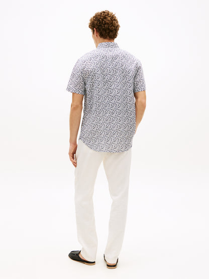 Regular Fit Tropical Print Short Sleeve Shirt