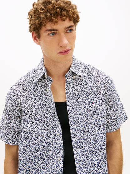 Regular Fit Tropical Print Short Sleeve Shirt