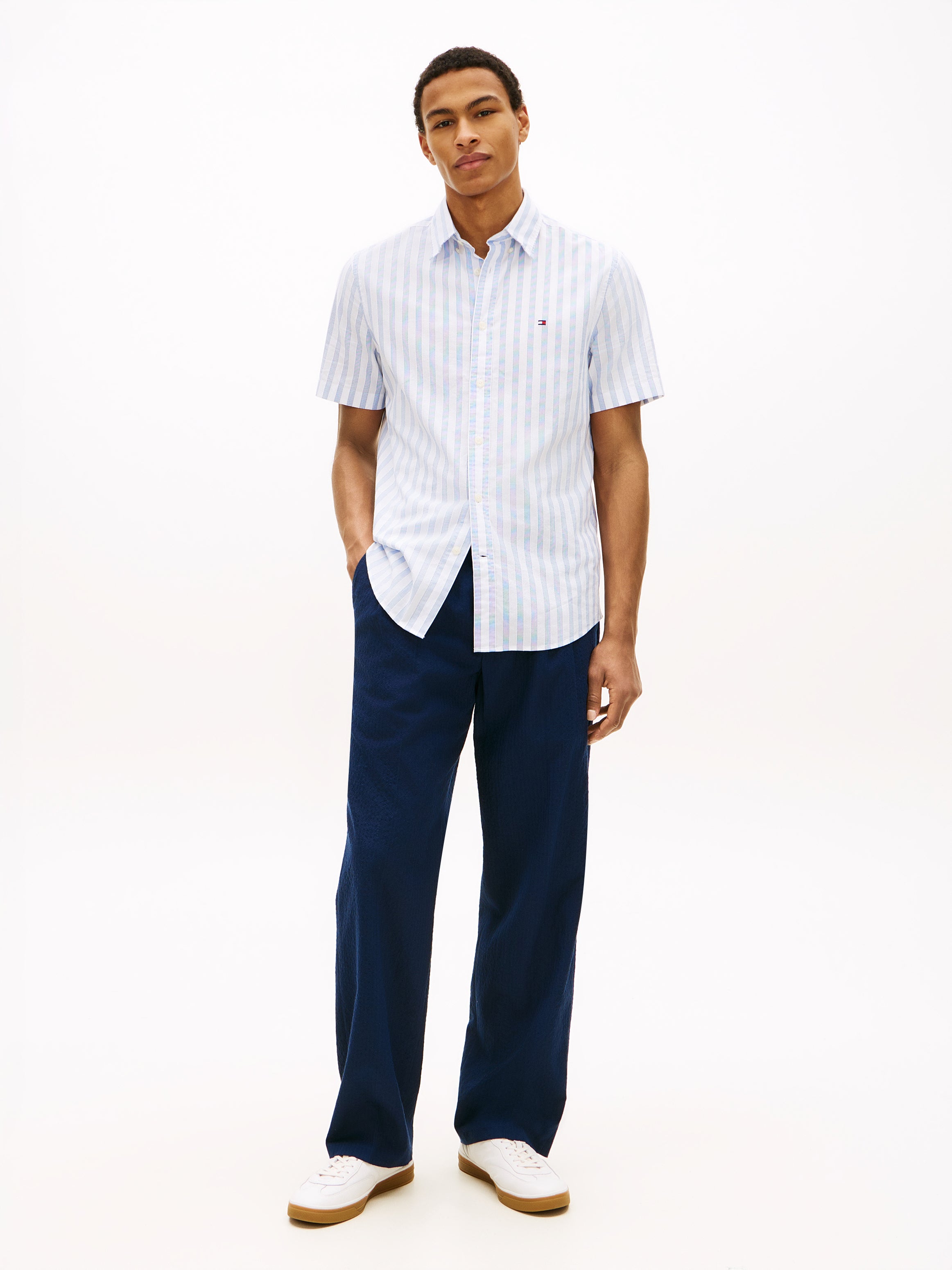 Regular Fit Stripe Short Sleeve Shirt