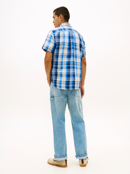 Regular Fit Plaid Check Short Sleeve Shirt