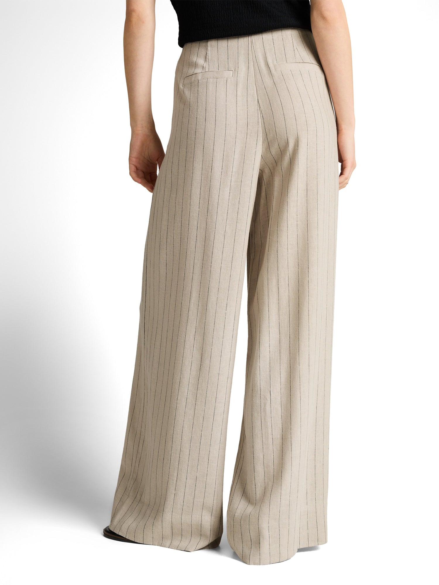 Wide Leg Hose mit Leinenanteil