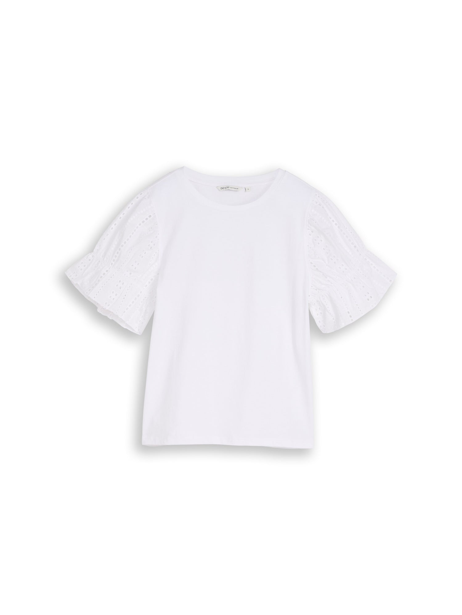 Loose Fit T-Shirt mit Lochstickereien