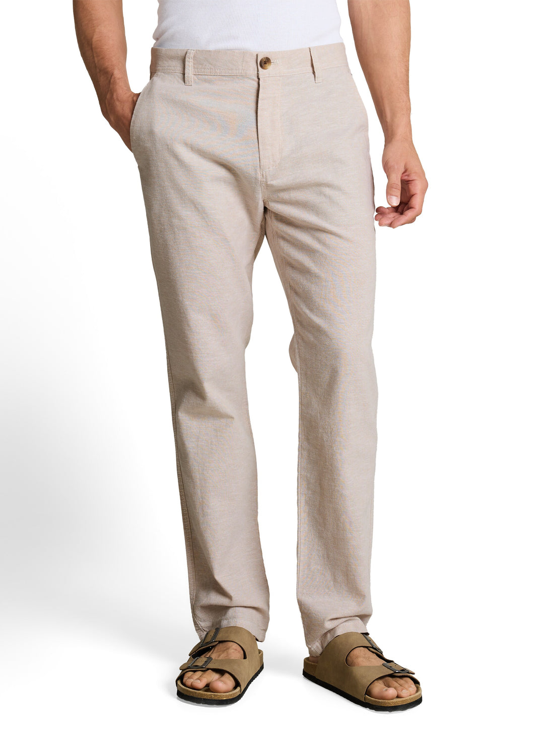 TTREGULAR Chino Hose mit Leinenanteil
