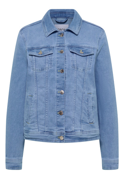 Jeansjacke mit Brusttaschen und Knöpfen