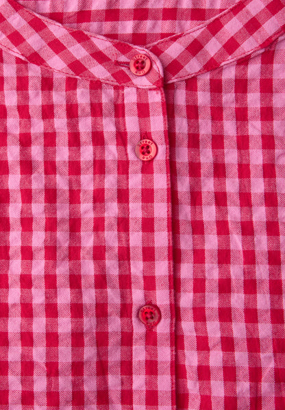 Bluse mit Rundhals und Karomuster