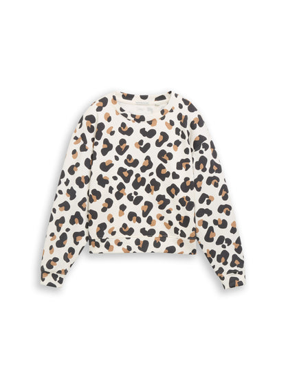 Oversize Sweatshirt mit Leo-Print
