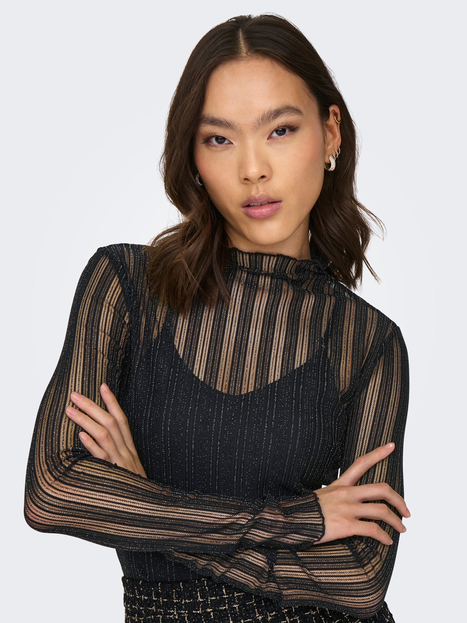 JDYVIVY L/S LUREX TOP JRS
