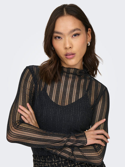 JDYVIVY L/S LUREX TOP JRS