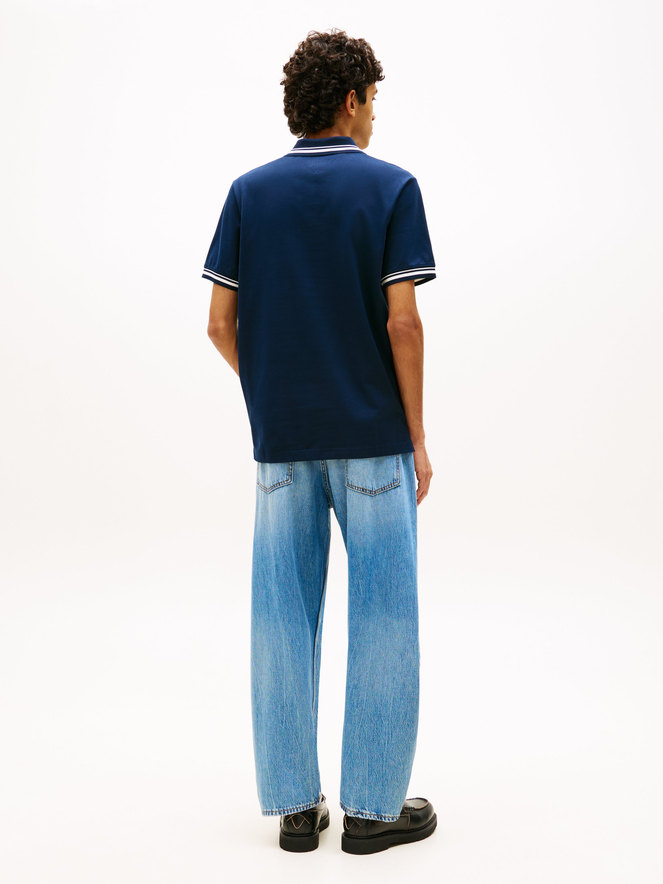 Tommy Flag Regular Fit Tipped Polo Shirt