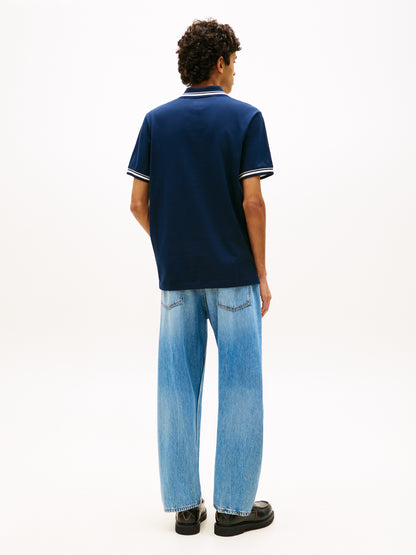 Tommy Flag Regular Fit Tipped Polo Shirt
