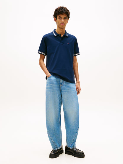 Tommy Flag Regular Fit Tipped Polo Shirt