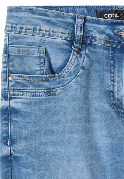 Mid Waist Slim Leg Jeans im Casual Fit