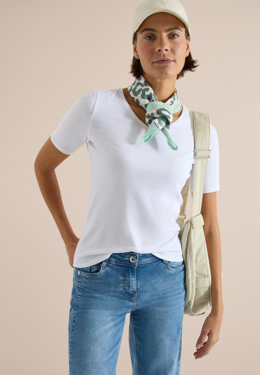 Bandana mit Struktur und Leo-Print