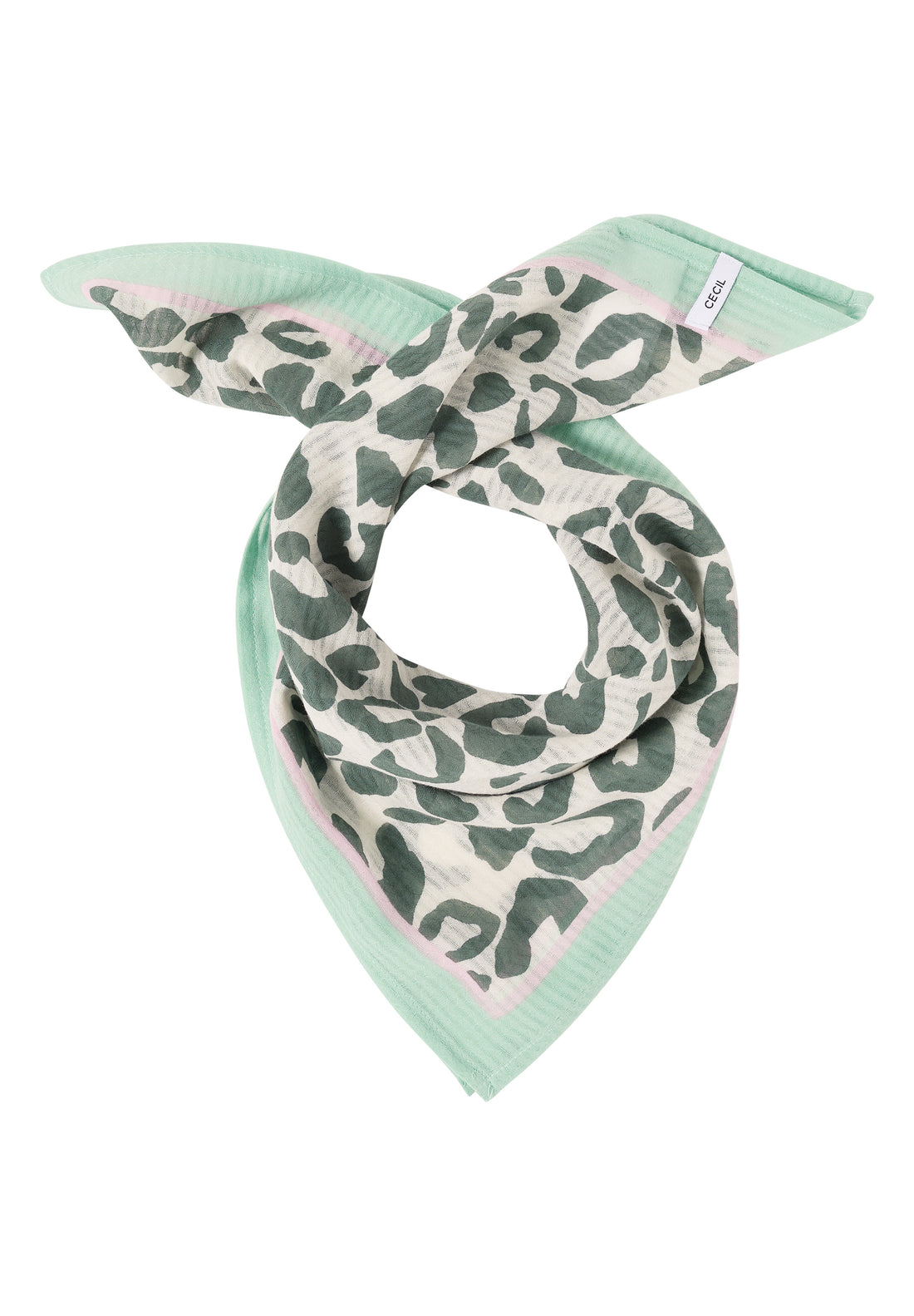 Bandana mit Struktur und Leo-Print
