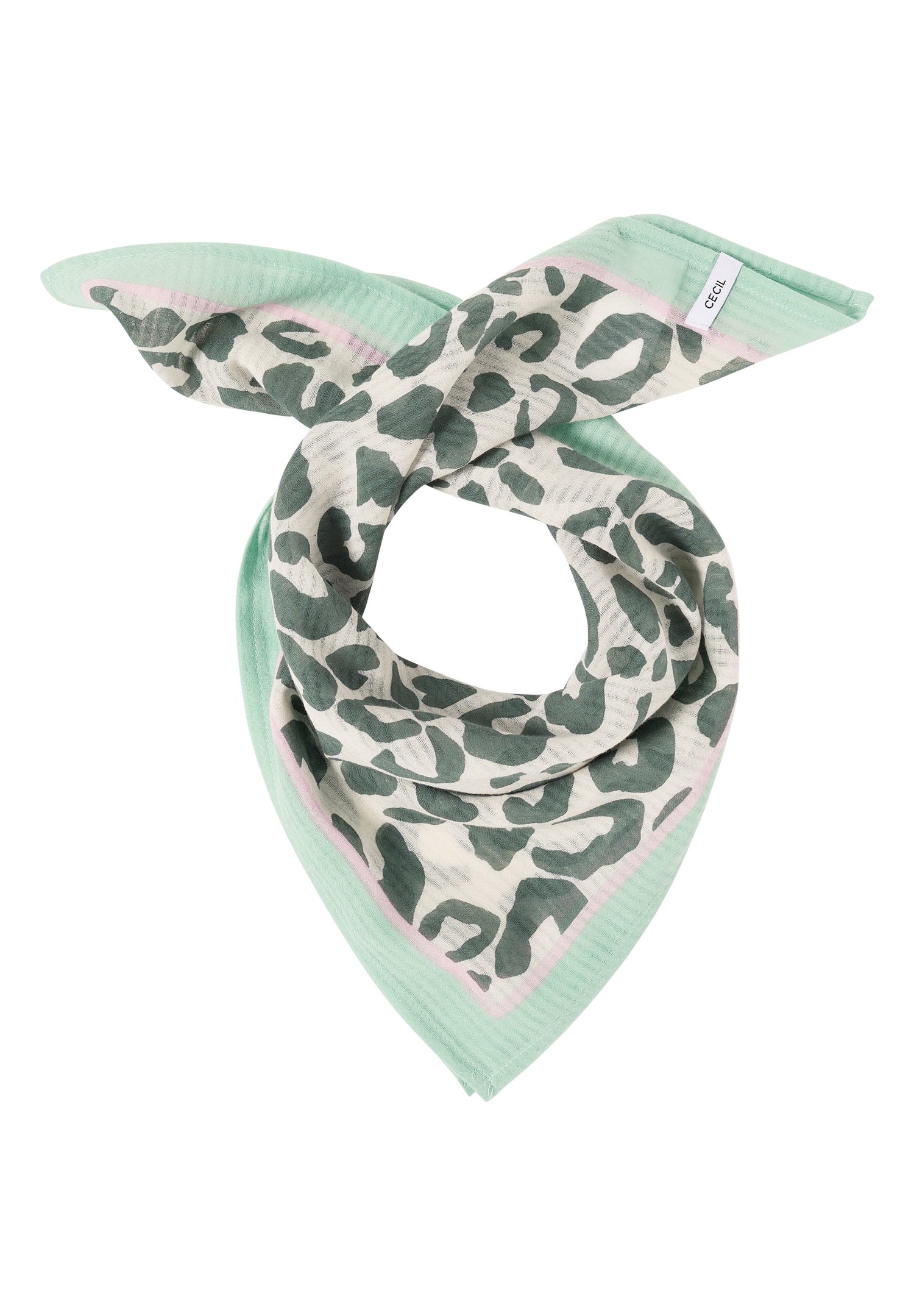 Bandana mit Struktur und Leo-Print