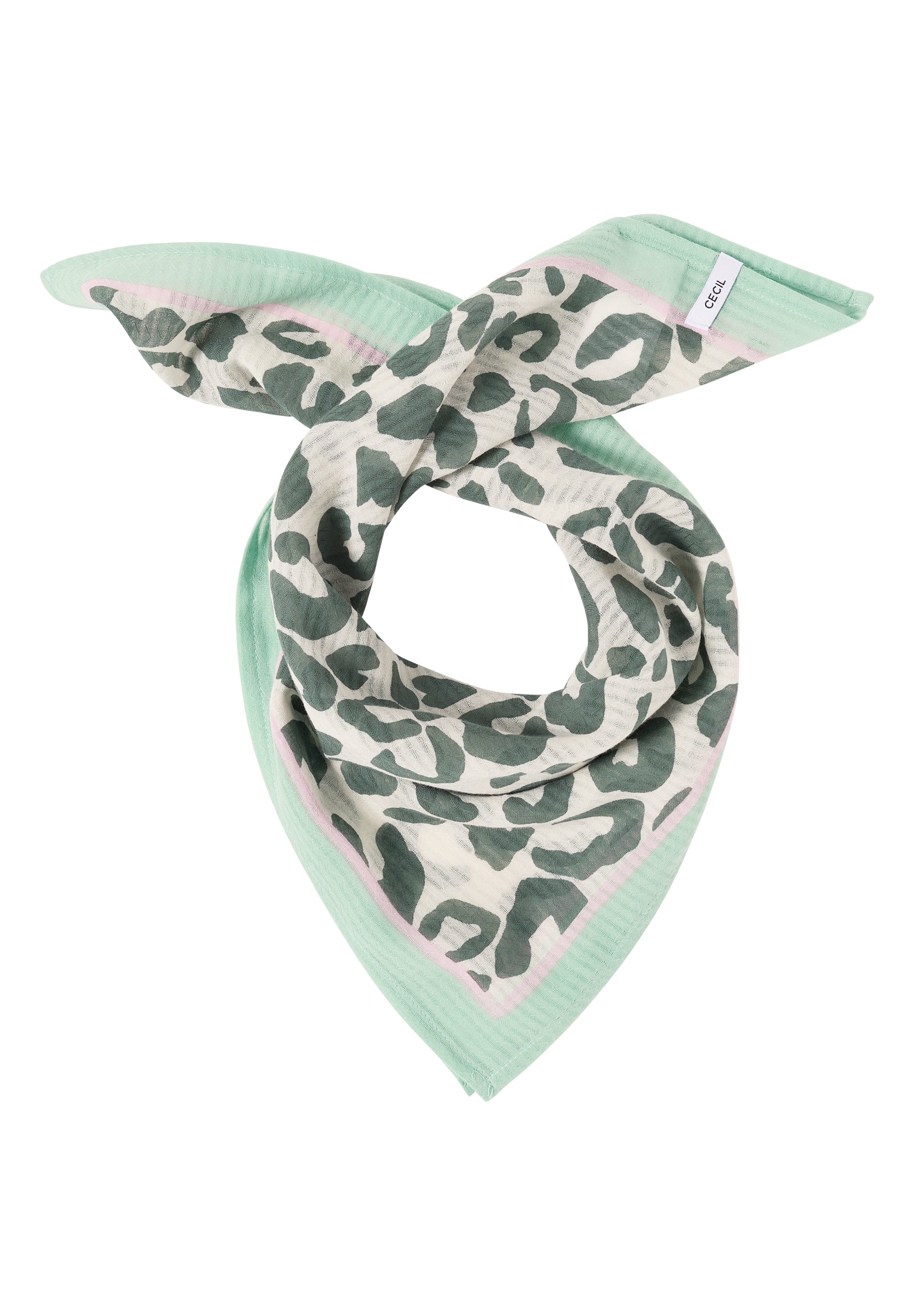 Bandana mit Struktur und Leo-Print