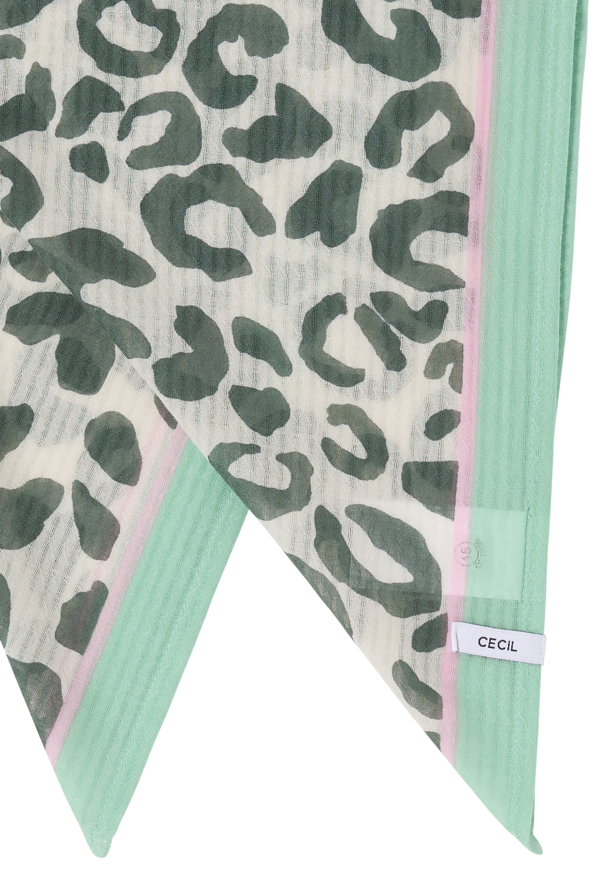 Bandana mit Struktur und Leo-Print