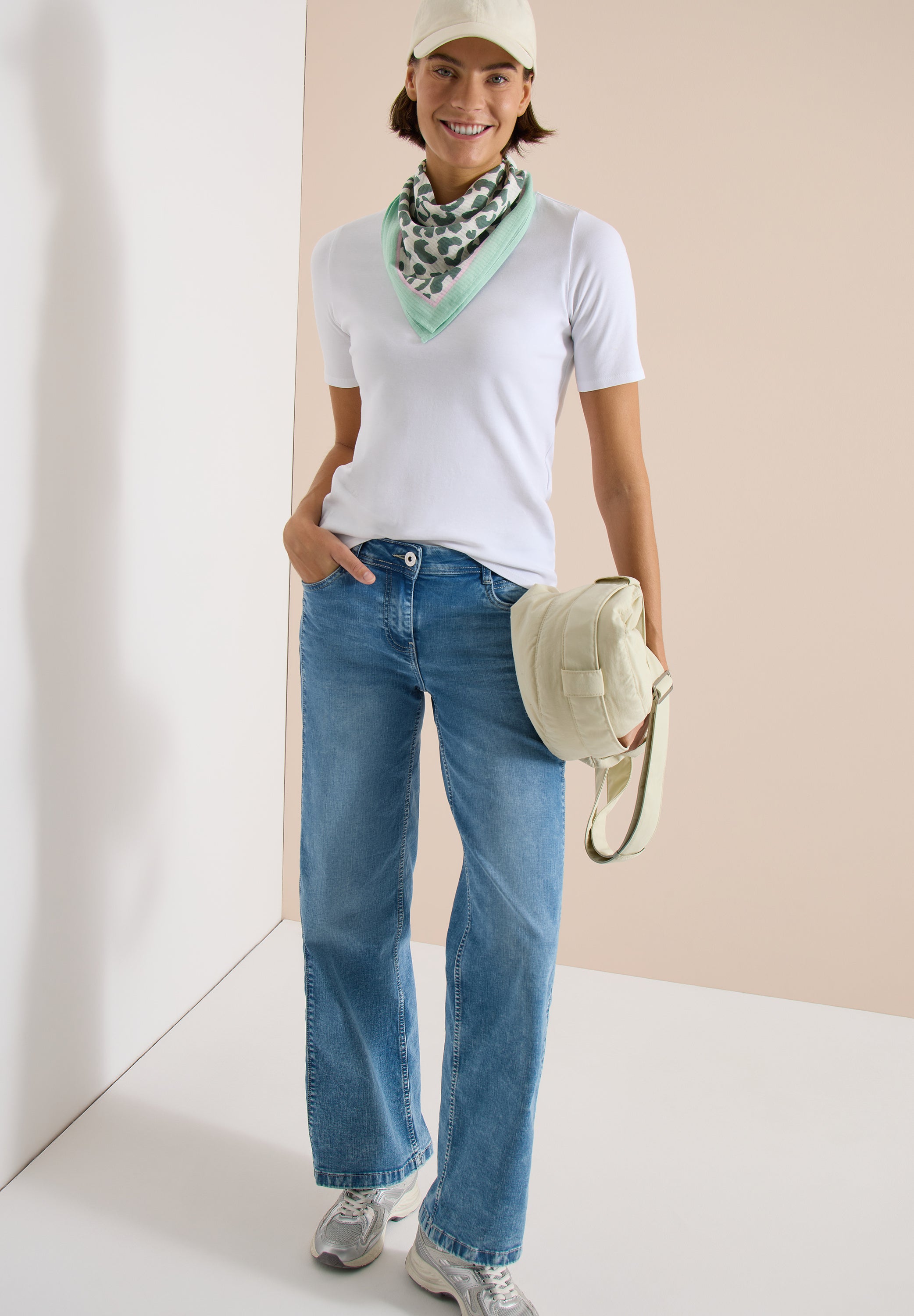 Bandana mit Struktur und Leo-Print