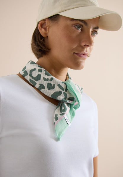 Bandana mit Struktur und Leo-Print