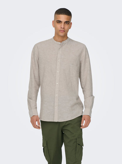 ONSCAIDEN LIFE LS LINEN BLEND MAO NOOS
