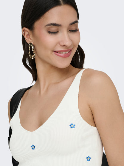 JDYNANNA S/L EMBROIDERY TOP KNT