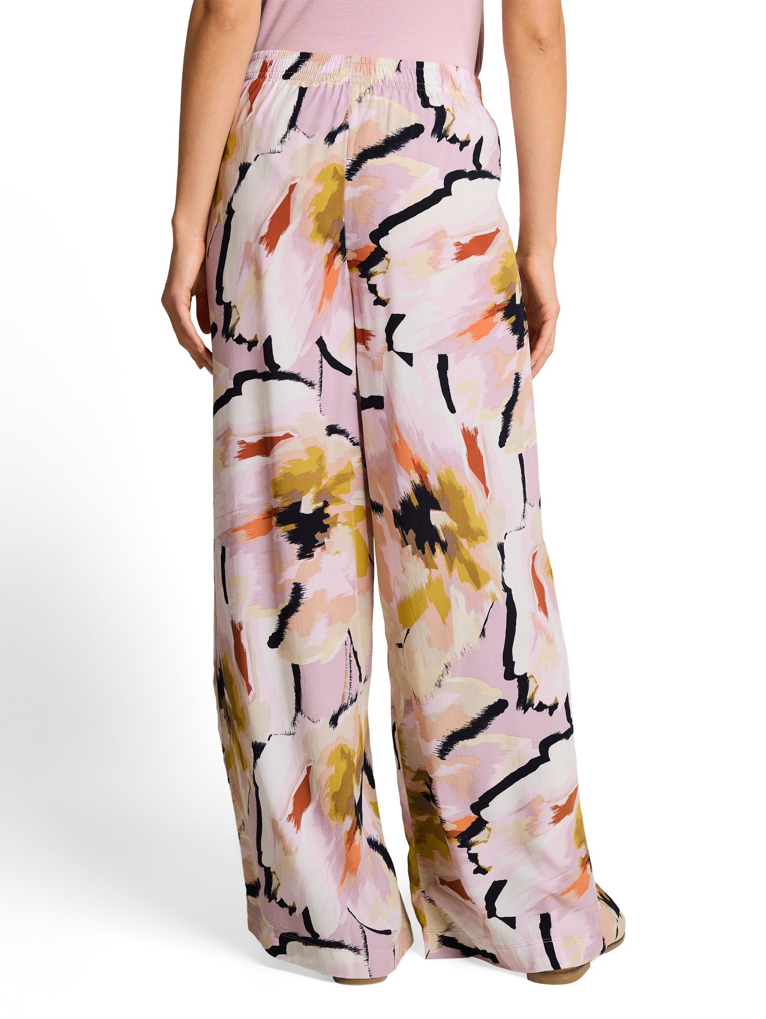 Loose Fit Palazzo Hose mit Muster