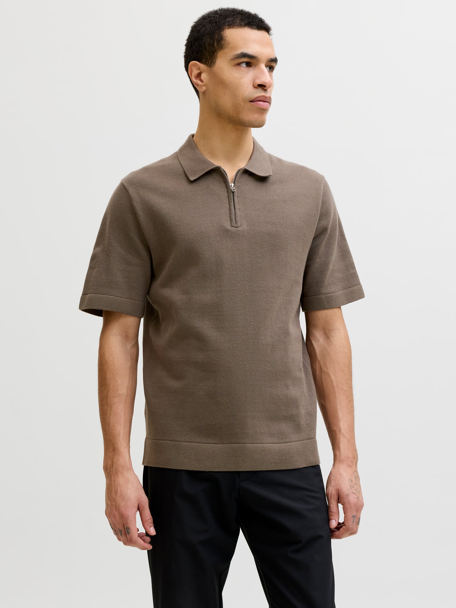 JPRBLAMILANO SPRING KNIT ZIP POLO SS SN