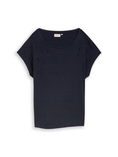 T-Shirt mit Lochstickereien