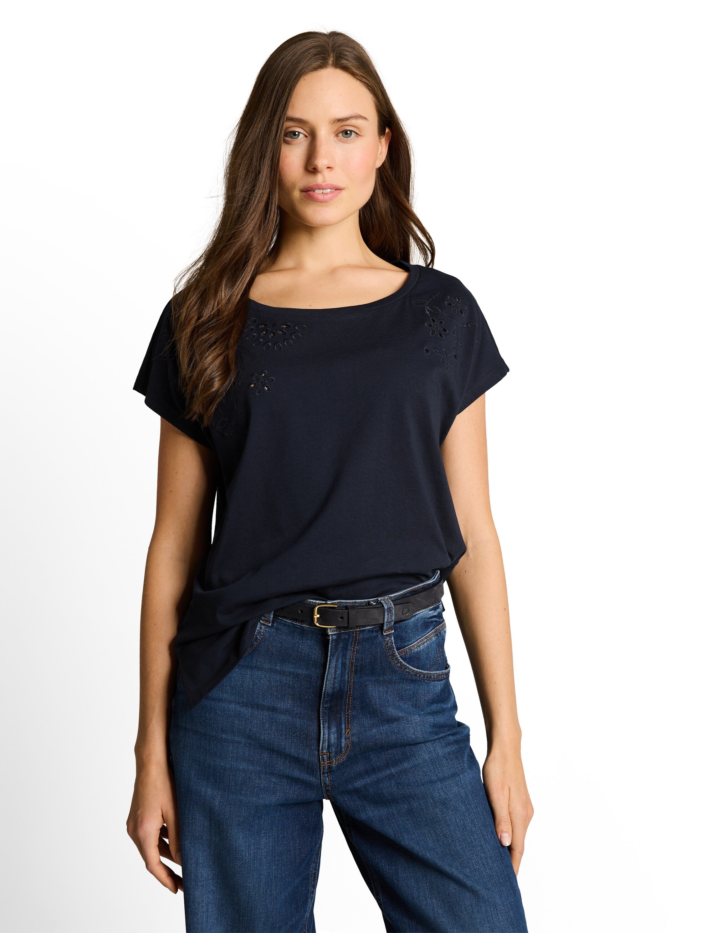 T-Shirt mit Lochstickereien