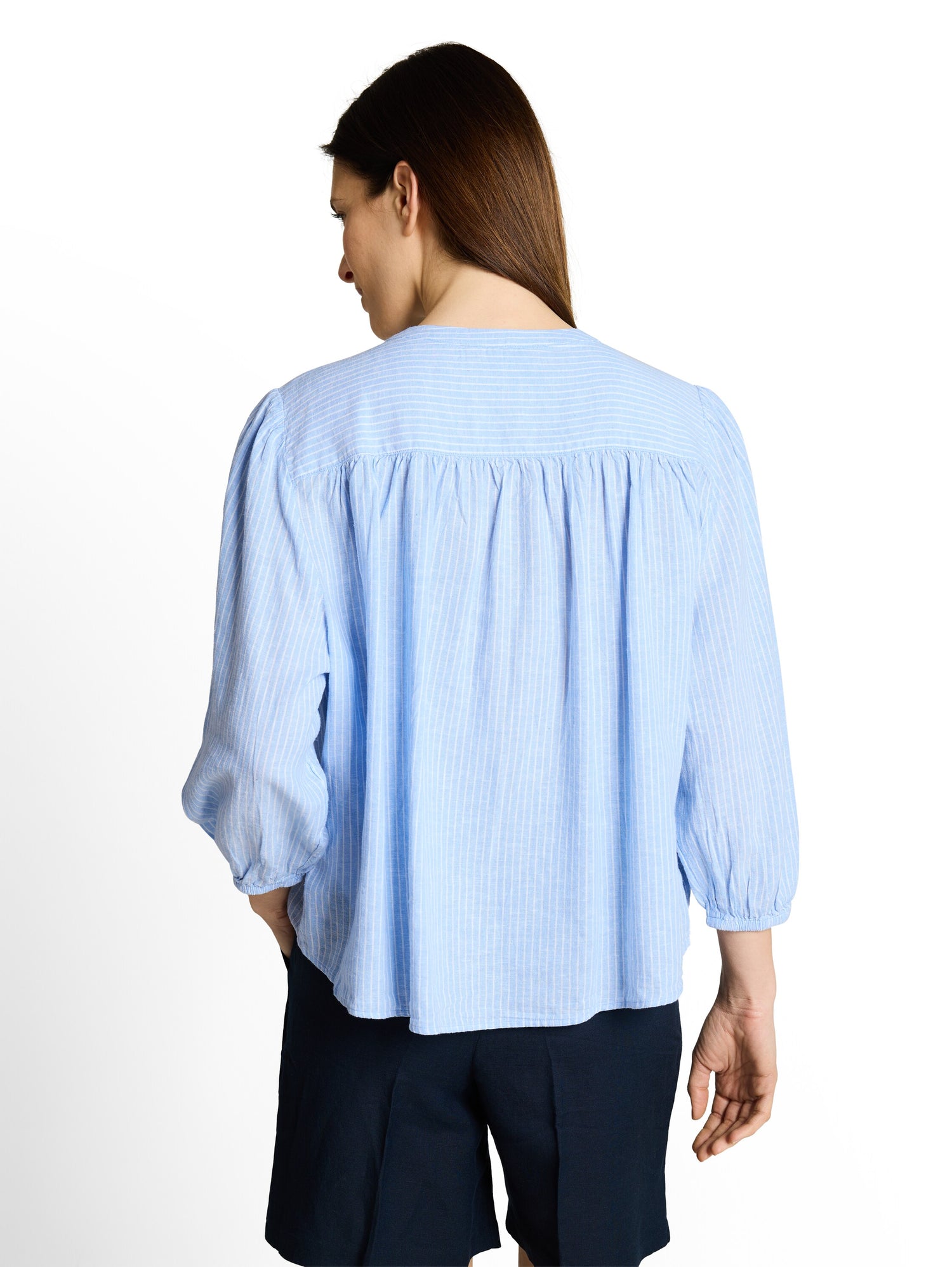 Bluse mit Leinenanteil