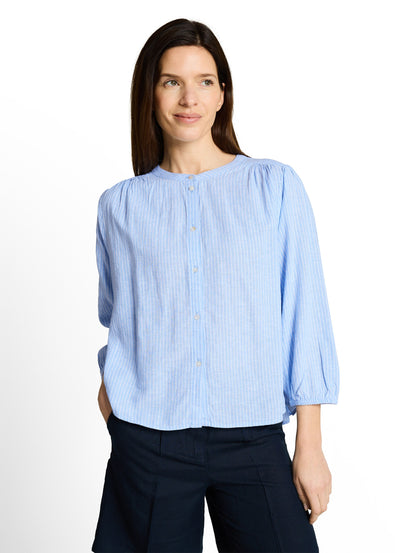 Bluse mit Leinenanteil