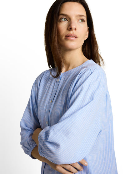 Bluse mit Leinenanteil