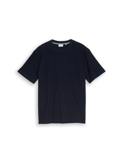 T-Shirt mit Ottoman-Struktur