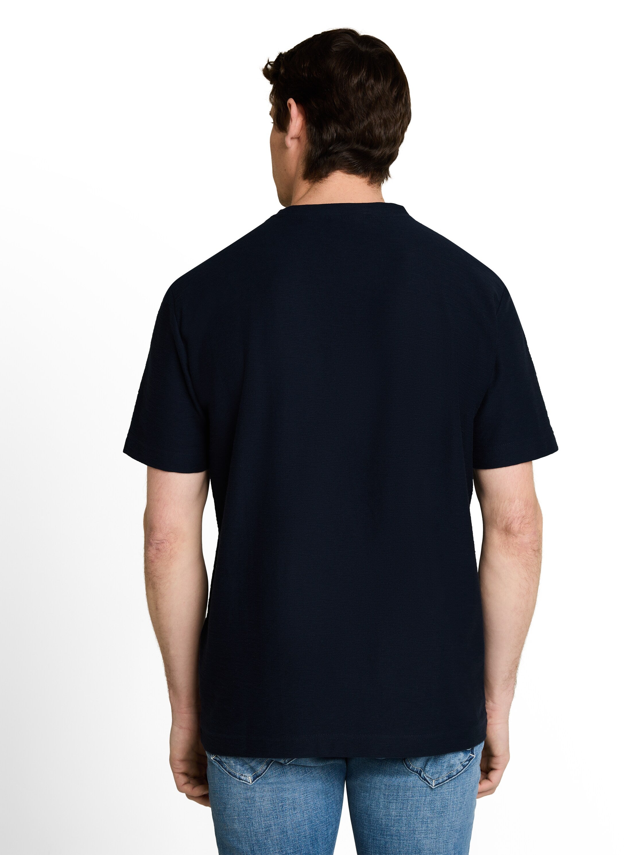 T-Shirt mit Ottoman-Struktur