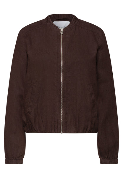 Blouson mit gerafftem Saum und Zipper