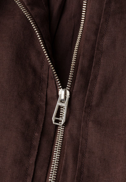 Blouson mit gerafftem Saum und Zipper