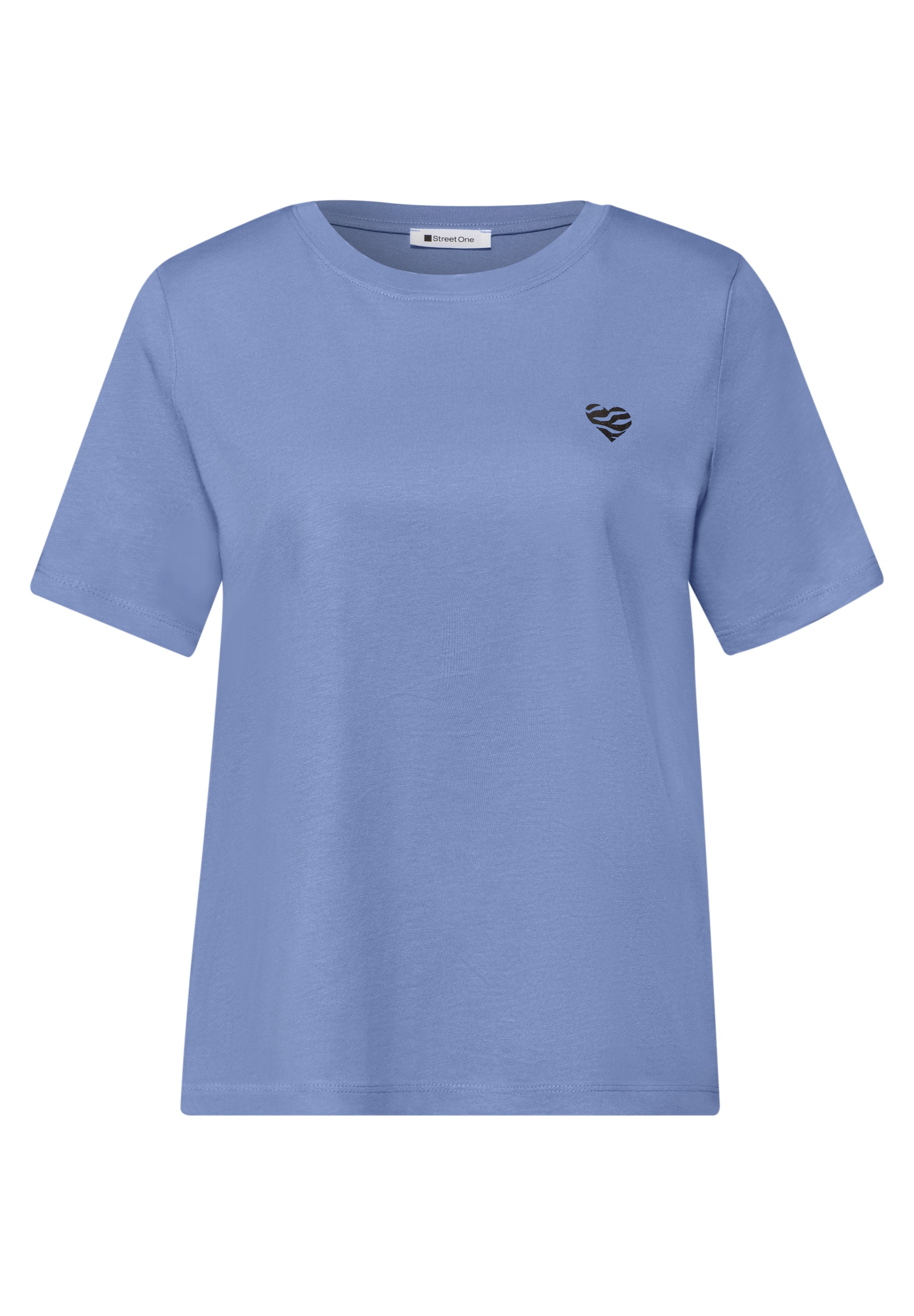 T-Shirt mit Rundhals und Herzdetail