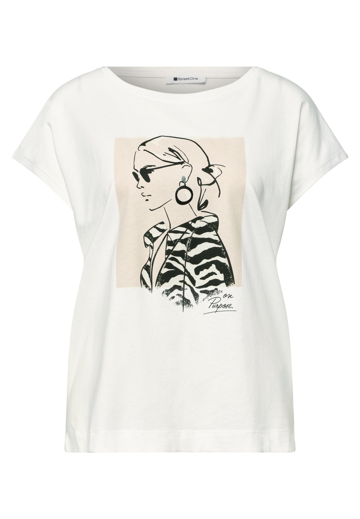 Dropped Shoulder Shirt mit Print