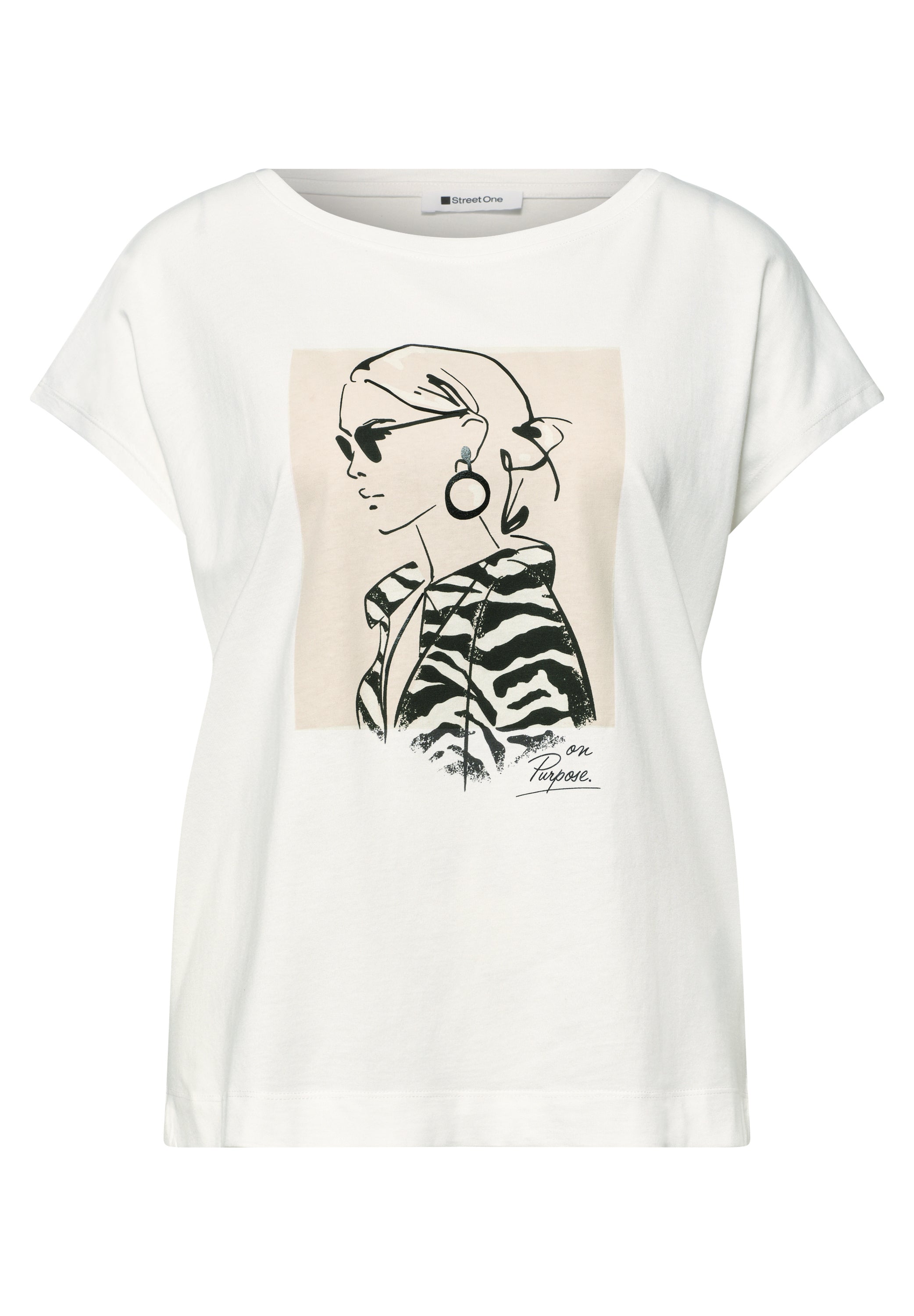 Dropped Shoulder Shirt mit Print